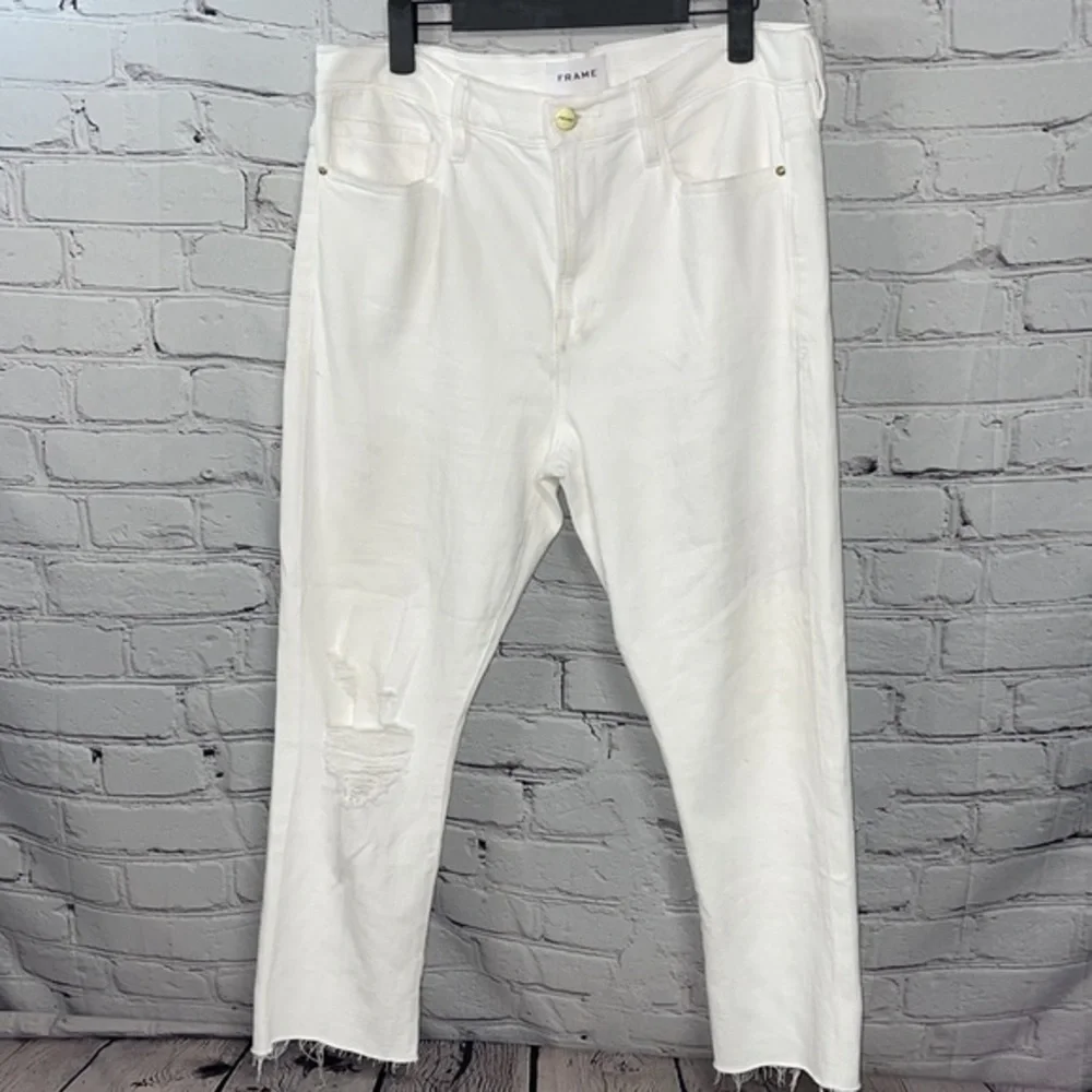 Frame Le Beau Crop‎ in White size 29
